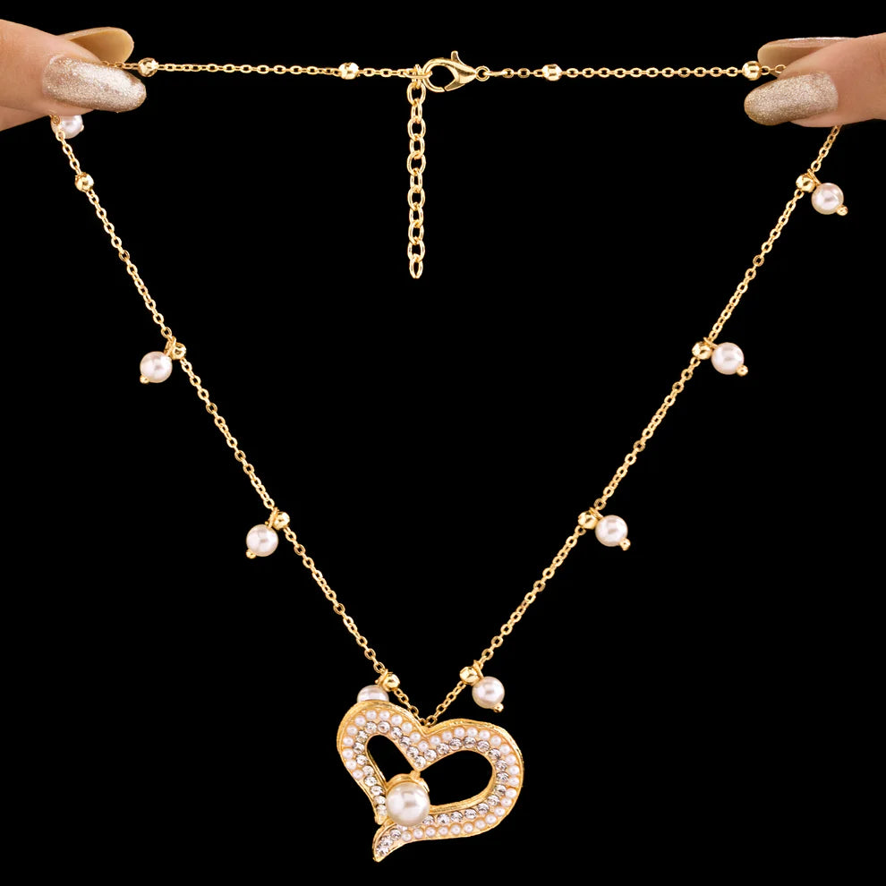 Anti-Tarnish Crystal Heart Necklace
