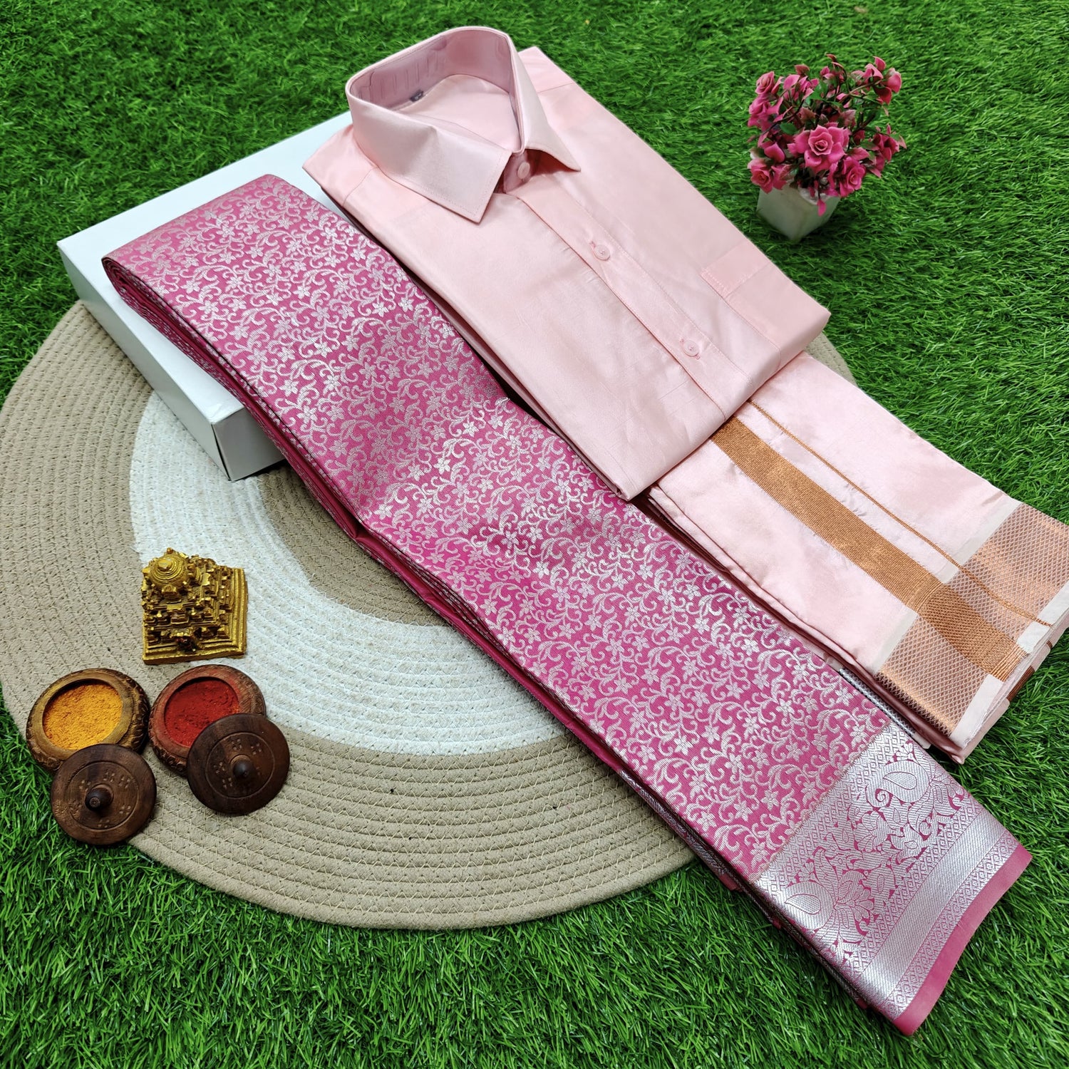 remium silk Couple combo set