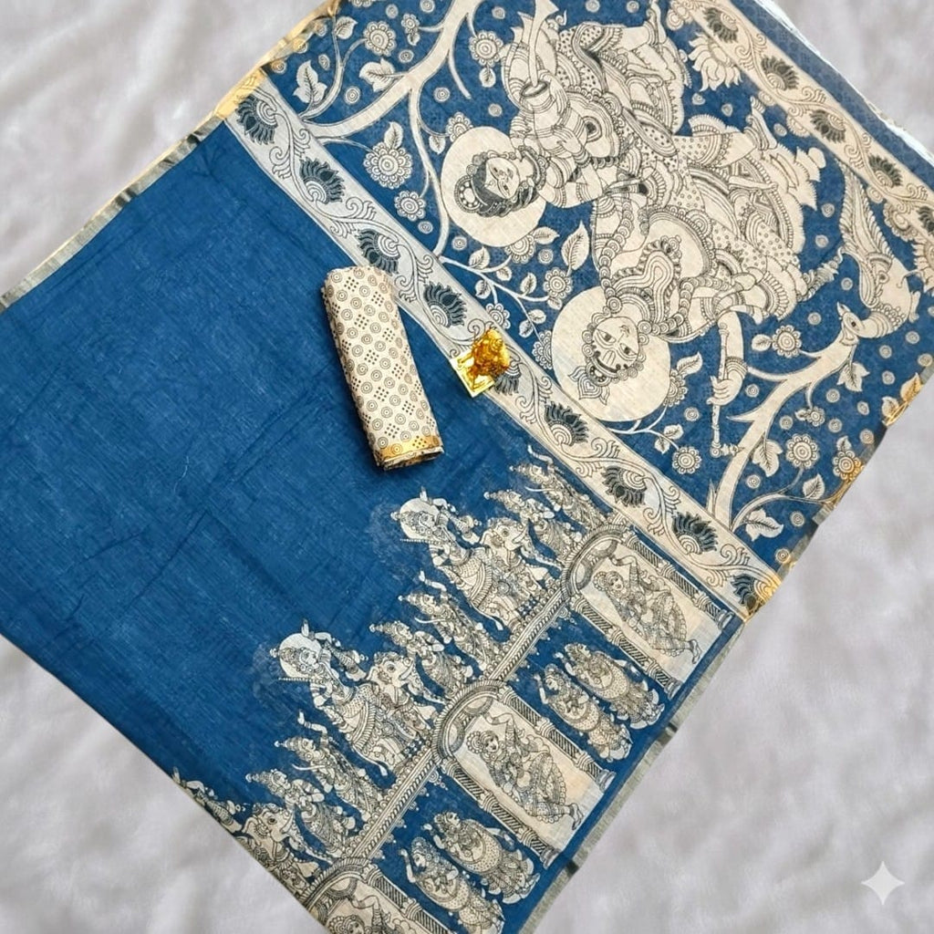 Premium Linen Cotton Saree