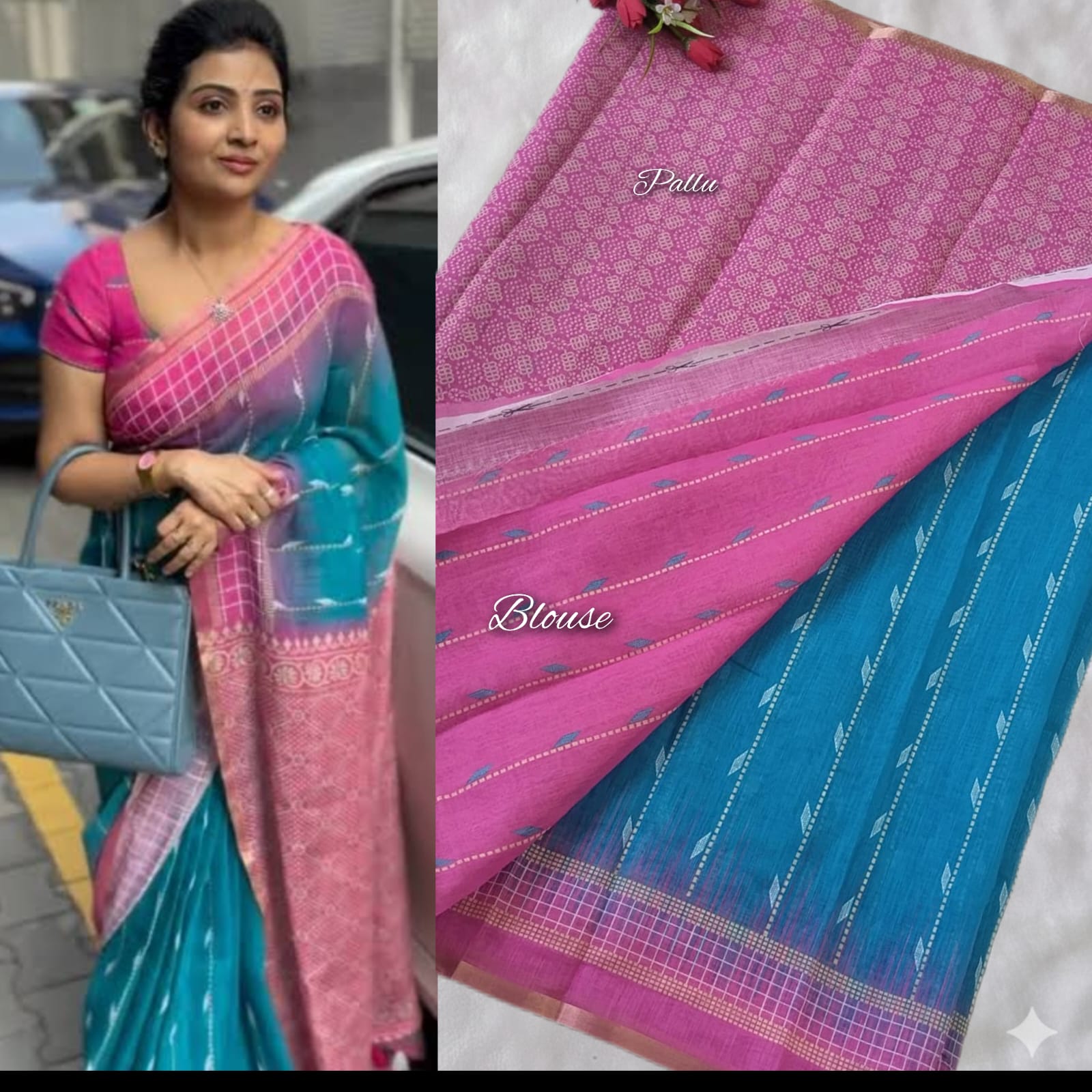 Premium Linen Cotton Saree