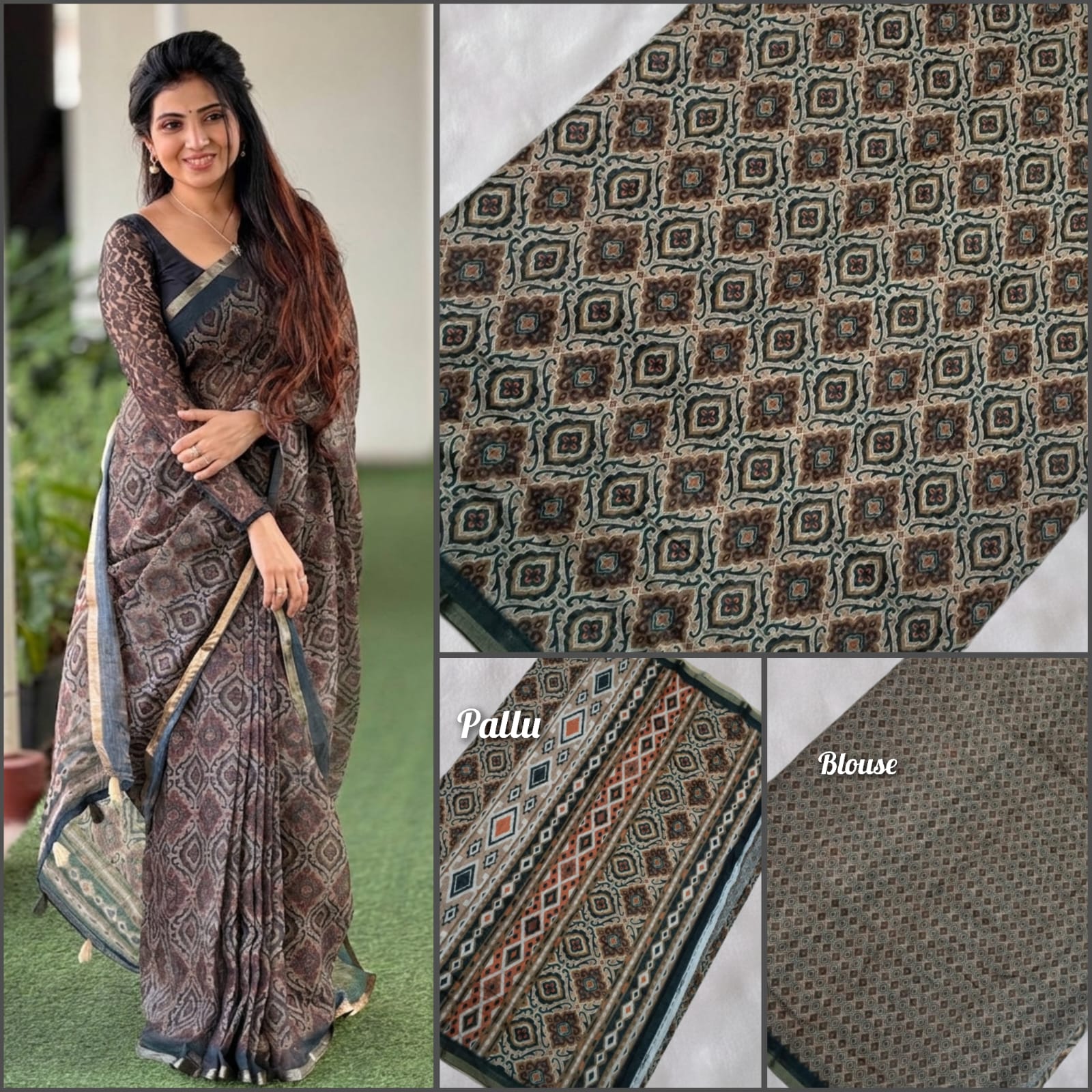 Premium Linen Cotton Saree