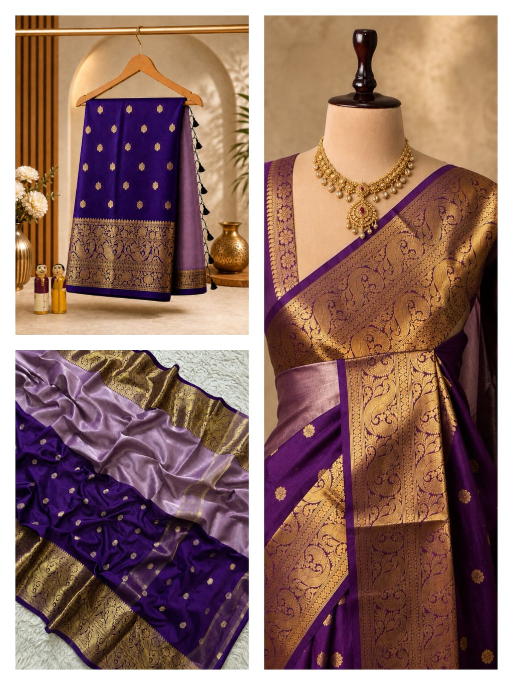 Banarasi Half & Half Semi Katan Soft Silk Saree