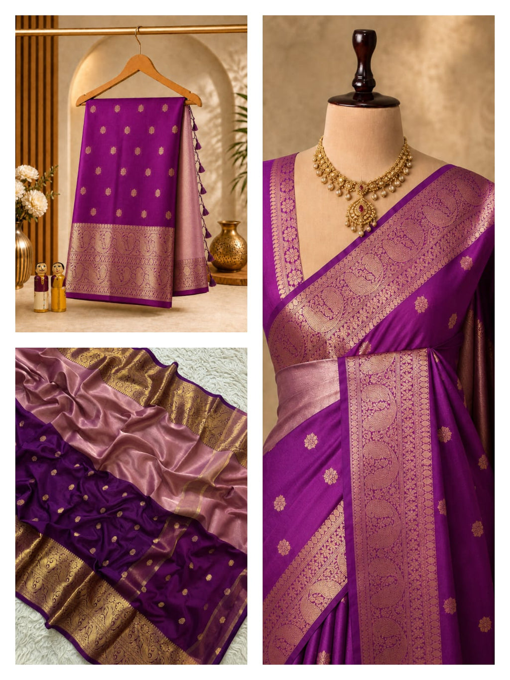 Banarasi Half & Half Semi Katan Soft Silk Saree