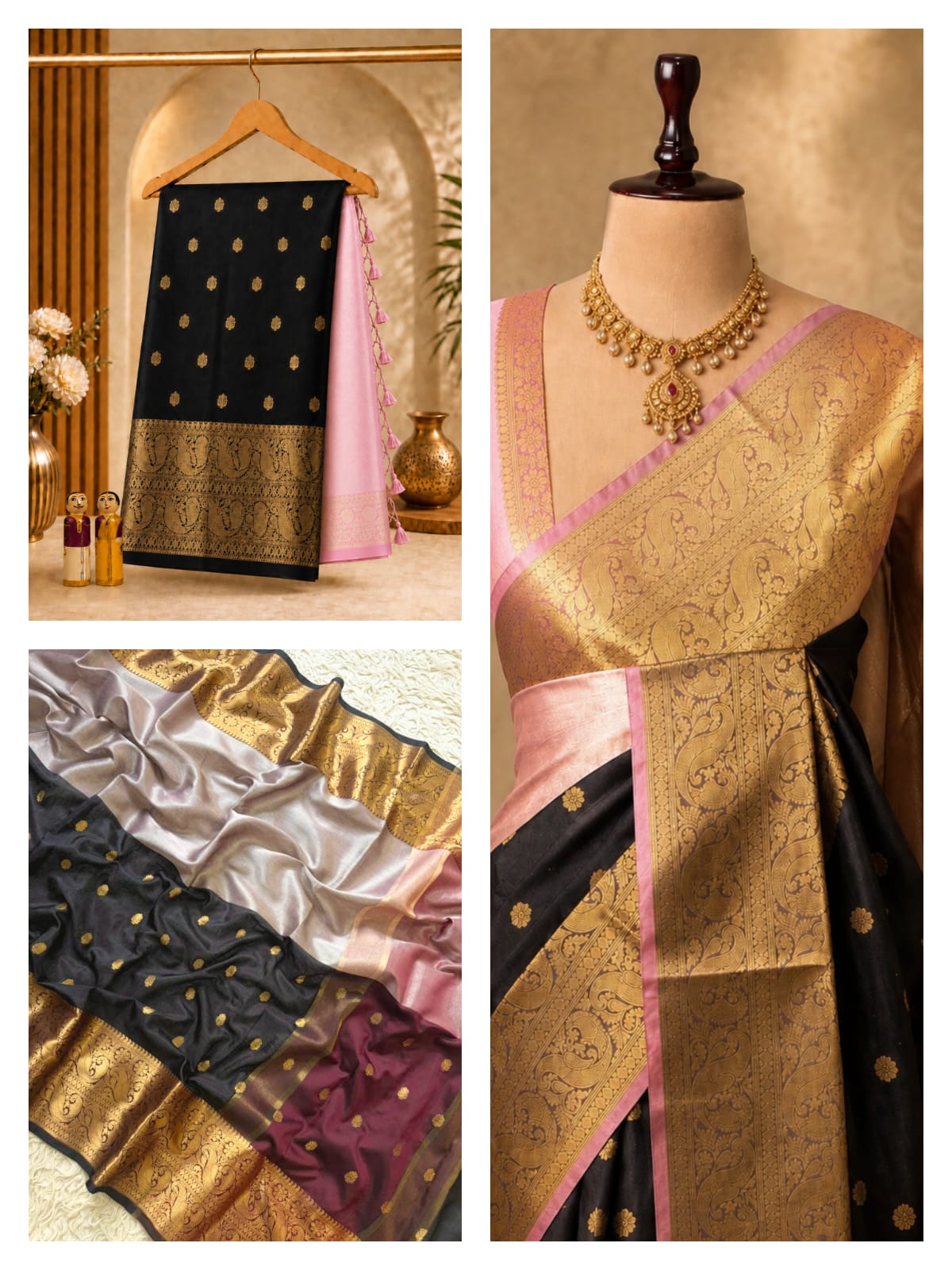 Banarasi Half & Half Semi Katan Soft Silk Saree