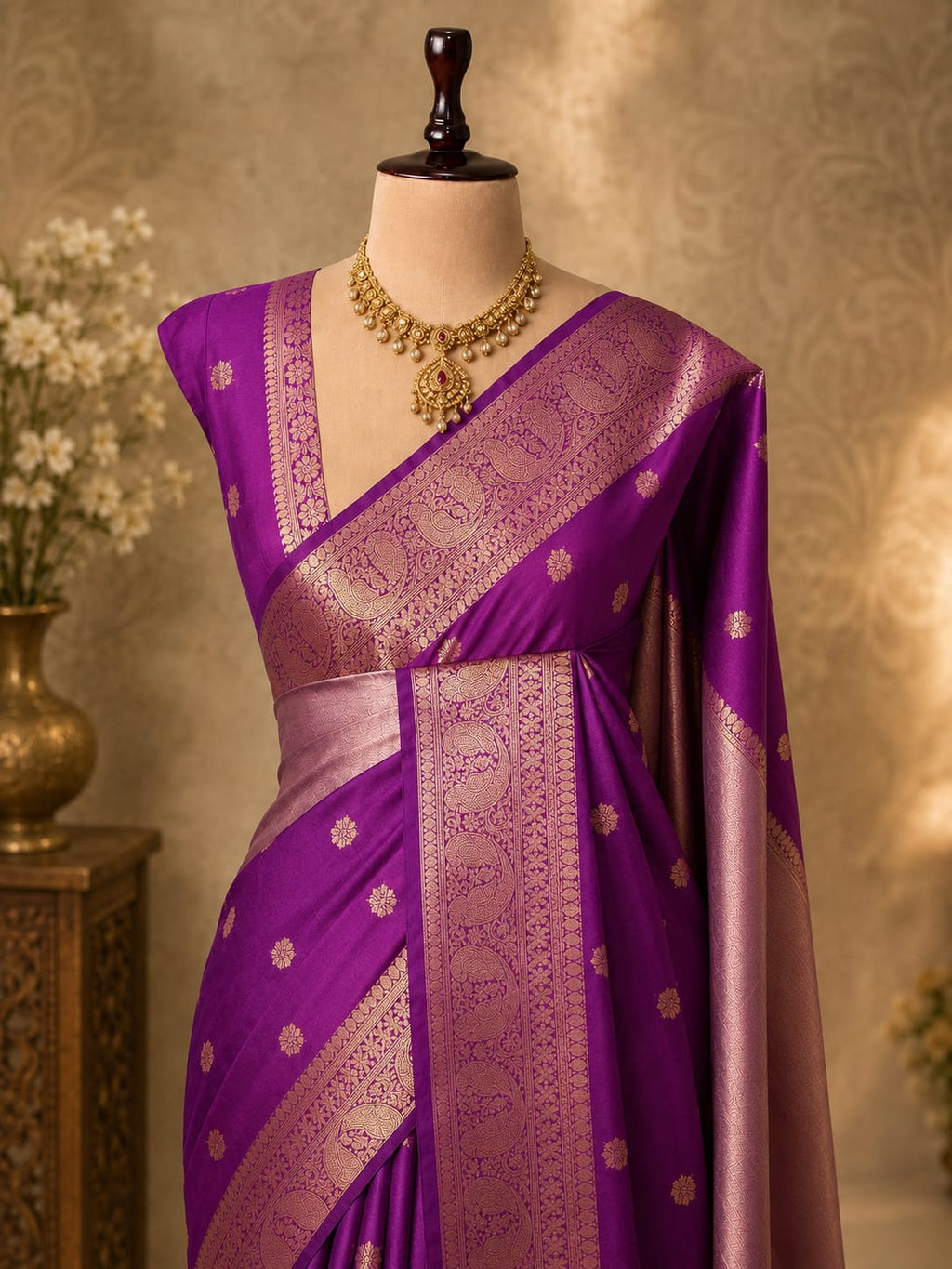 Banarasi Half & Half Semi Katan Soft Silk Saree