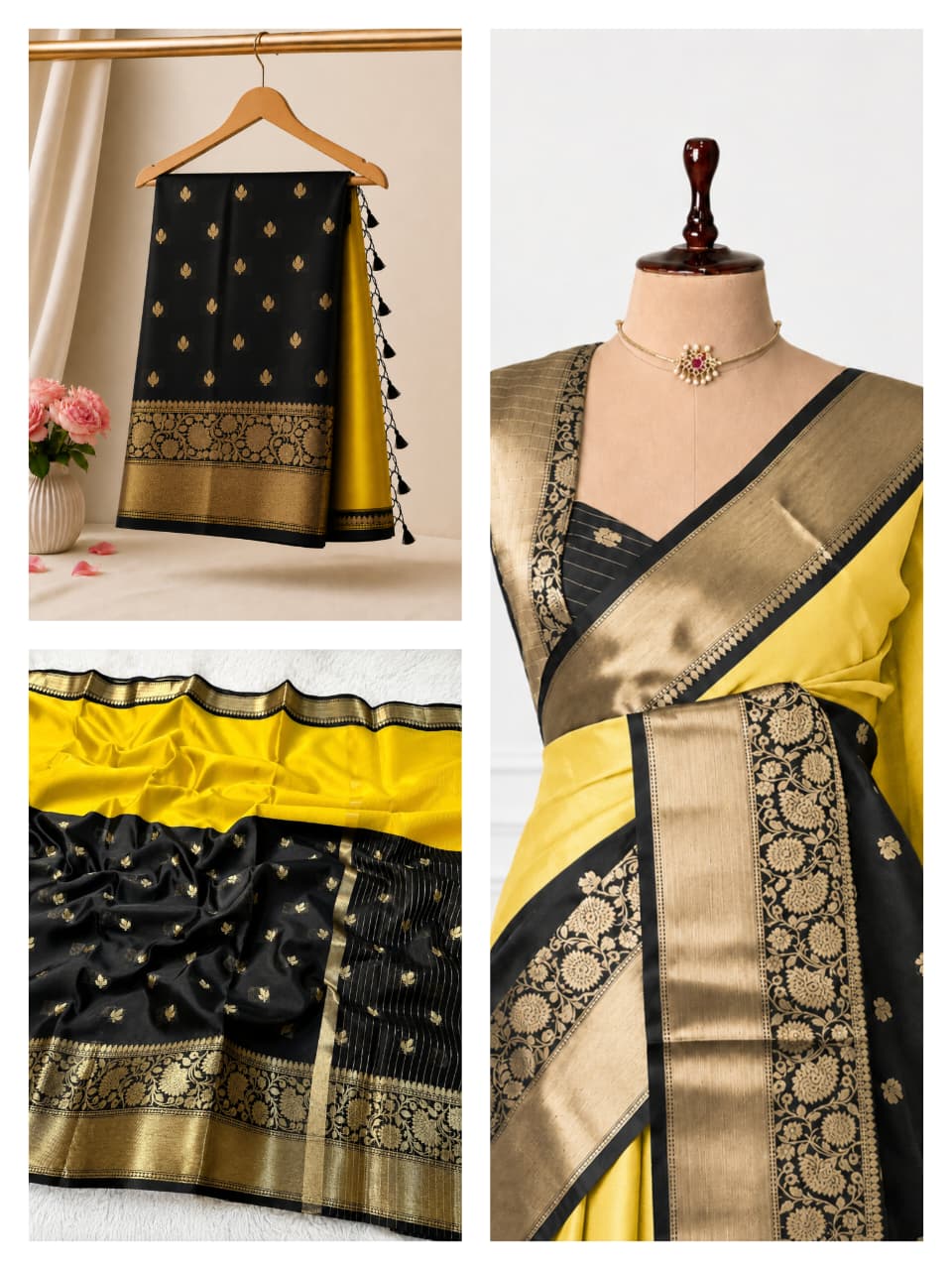 Banarasi Half & Half Semi Katan Soft Silk Saree