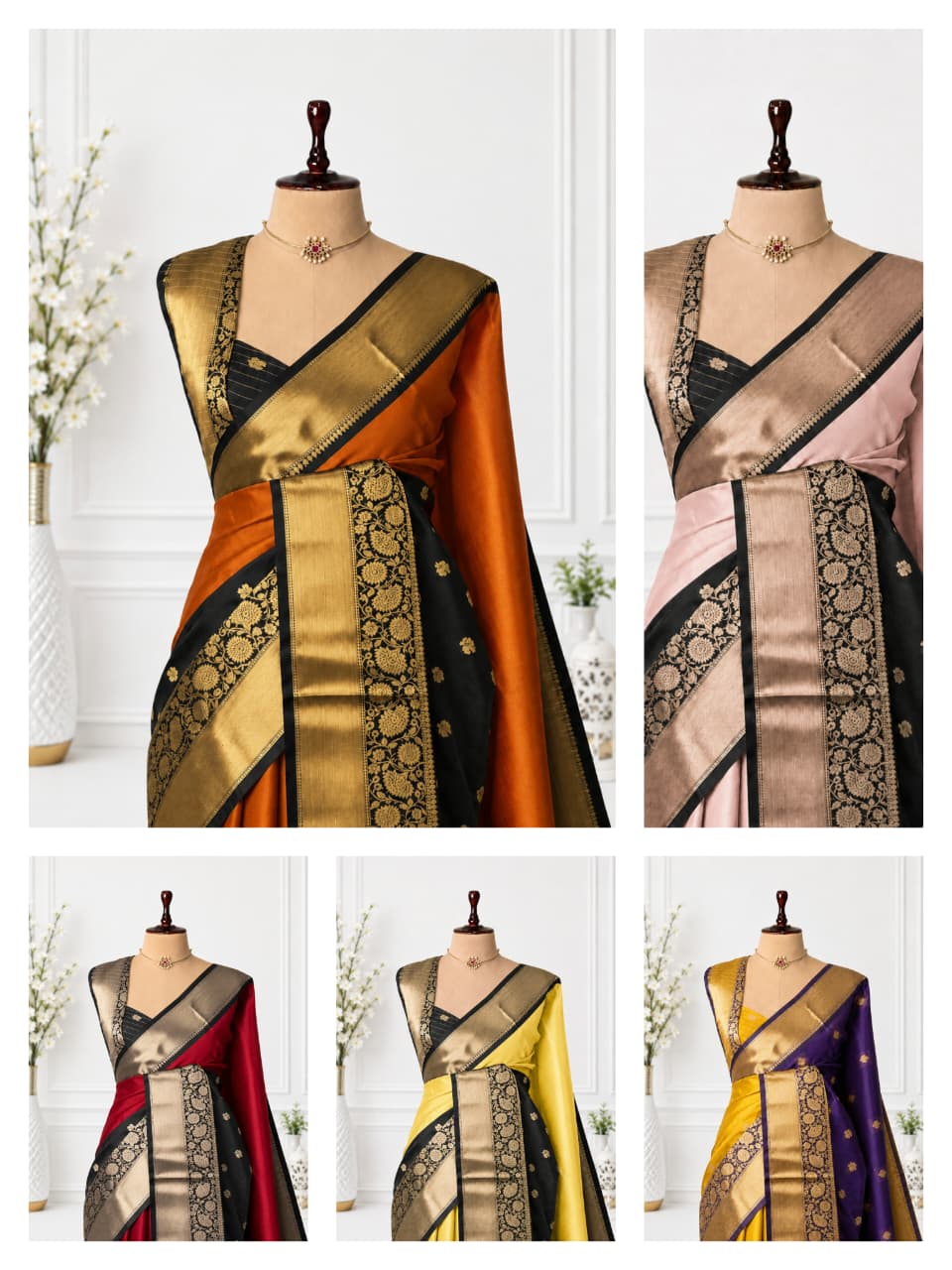 Banarasi Half & Half Semi Katan Soft Silk Saree