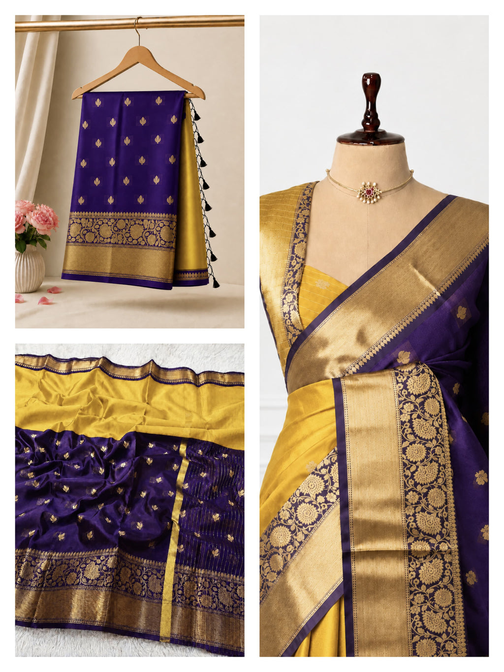 Banarasi Half & Half Semi Katan Soft Silk Saree